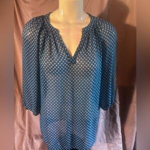 Old Navy green sheer patterned Women's Top